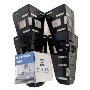 Zinus Smart Base Metal Brackets Bed Frame Feet for Headboard Footboard 10"